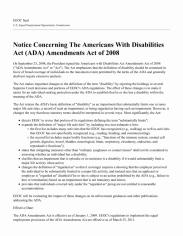 Notice Concerning the Americans With Disabilities Act (ADA) Amendments Act of 2008