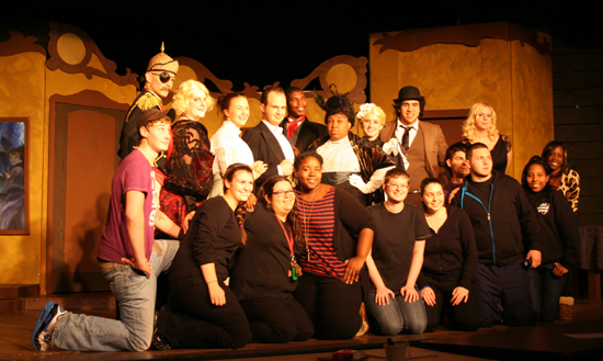Cast of The Ladies Man, Fall 2010, on the Strebel Auditorium Stage