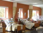 Patient beds in Nursing Lab