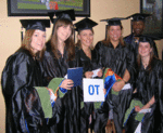 Group of OT students pose before graduation