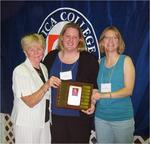 Kathi Kowalewski Dunn Award 2010 - Prof. Emeritus Joan Kay (Kathi’s mother and founder of the TR program at Utica College), Courtney Lojewski, Asst. Prof. Kirstin Impicciatore