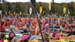 TR Society members help set a new world record for the largest raft of canoes and kayaks