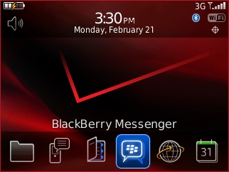 Blackberry Main Menu