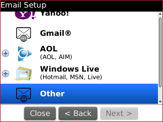 Blackberry Other Provider