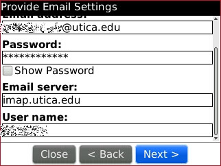 Blackberry Imap
