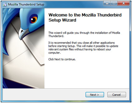 Thunderbird Install Image One