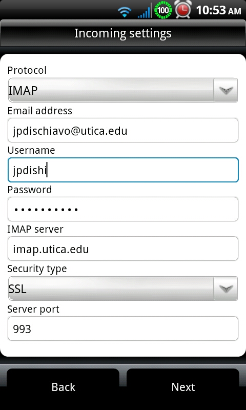 Droid Imap