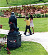 Students Walking Toward Hubbard Hall