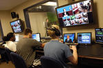 Control room at the Simon center