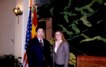 International Admissions Intern Anna Wanner meets with Third Secretary Liu Jiangyi at the Embassy of the People's Republic of China
