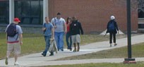 Students Walking By Hubbard