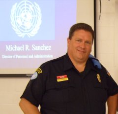 Photo of Michael Sanchez in uniform.