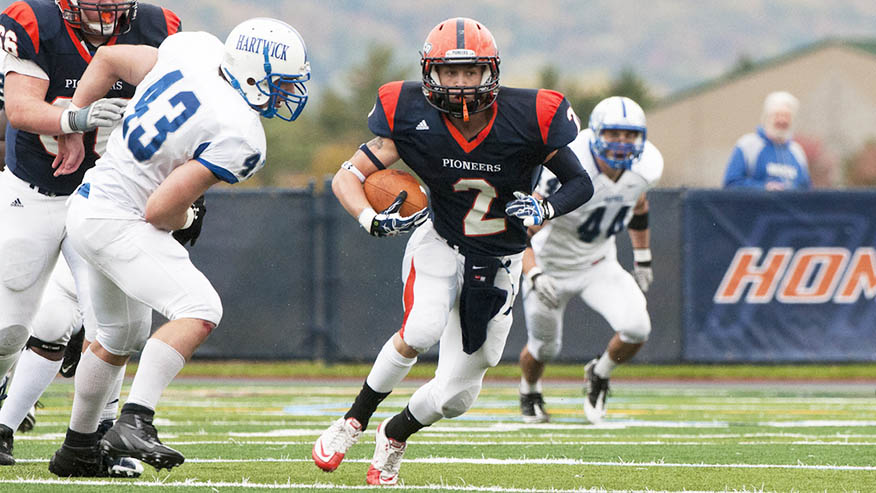 <strong>Go Pioneers:</strong> Participate in 25 intercollegiate athletic programs. Go >