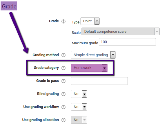 Assignment Grade Category