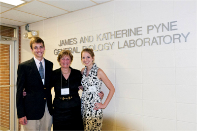 James and Katherine Pyne General Biology Laboratory dedication