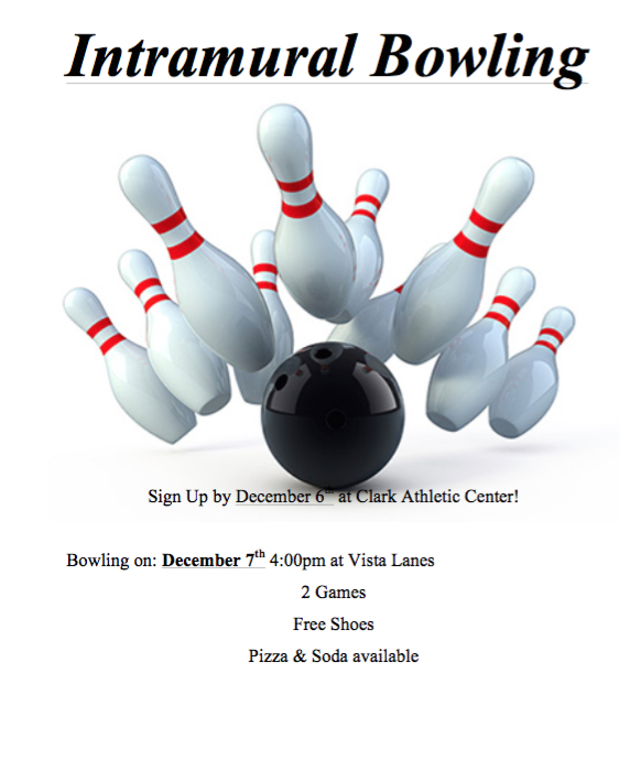 daysheet category page utica college intramural bowling flyer