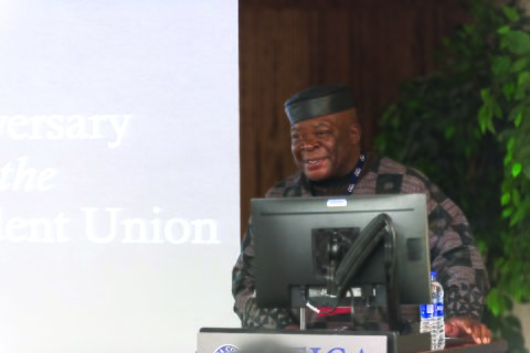 Jonathan Adewumi '86 at the BSU 50th Anniversary.