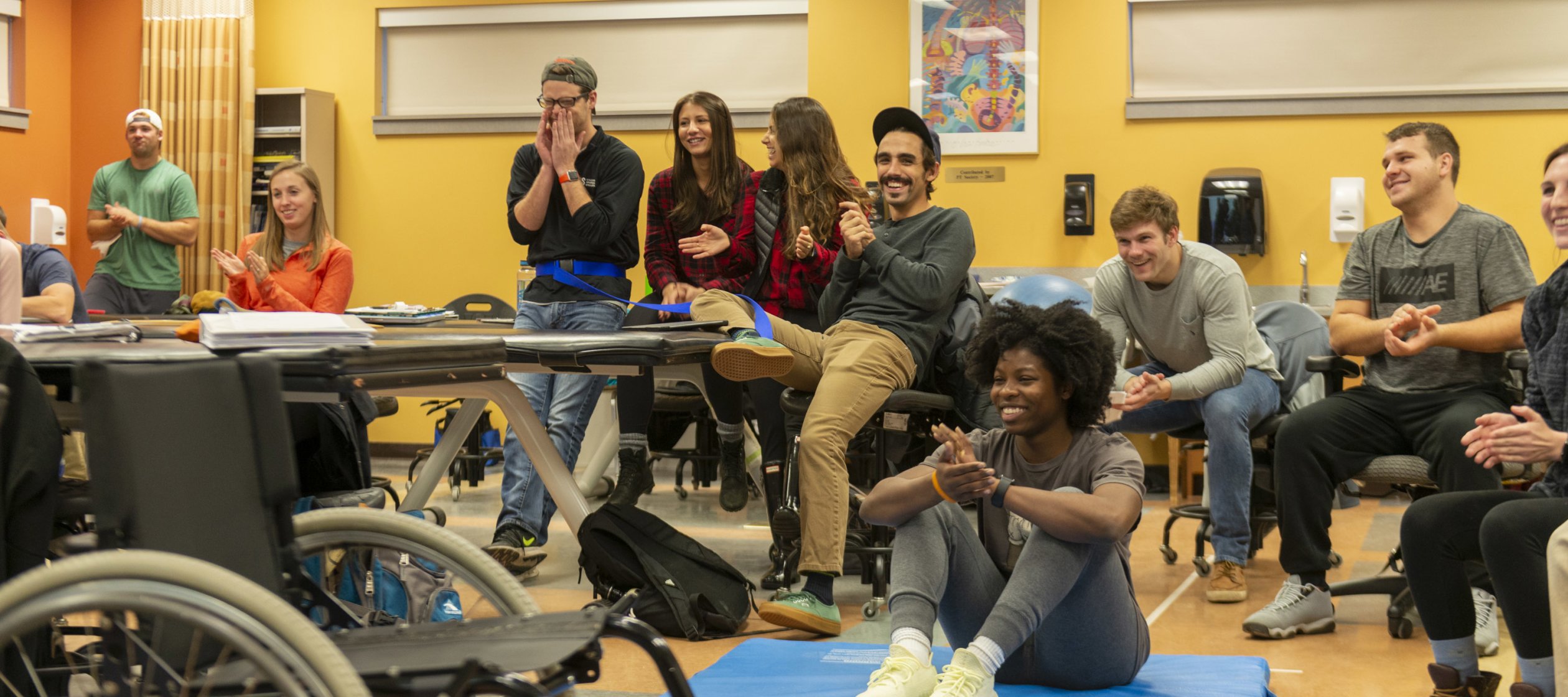 Students in Physical Therapy Lab 0555
