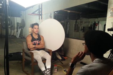 Sports Journalism Student Conducts Interview