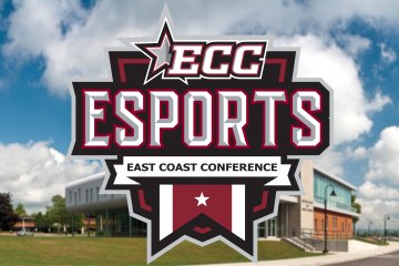 ESports East Coast Conference Logo against Bull Hall background.