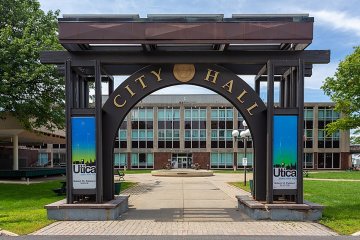 Exterior of Utica City Hall