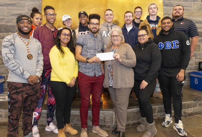12-18 Greek Council Presents Check to MVCAA