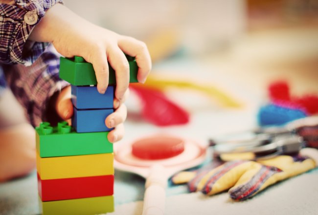 Child playing with blocks generic