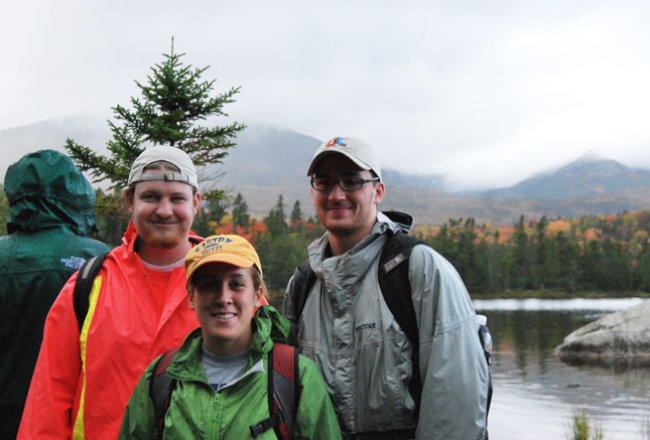 Geoscience Students in front of water