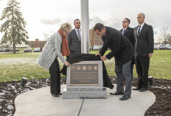 Veterans Monument and Flag Pole