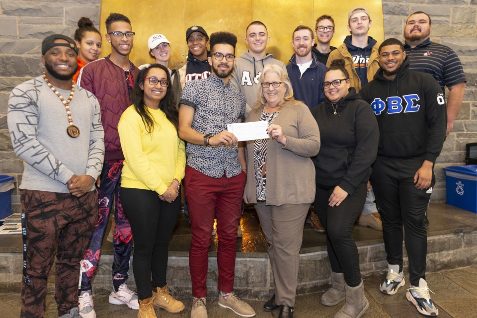 12-18 Greek Council Presents Check to MVCAA