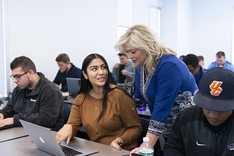 Leslie Corbo and student